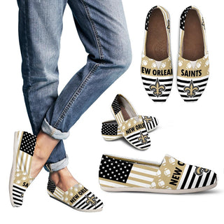 American Flag New Orleans Saints Casual Shoes