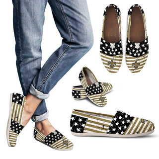 Star Stripers America Flag New Orleans Saints Women Casual Shoes