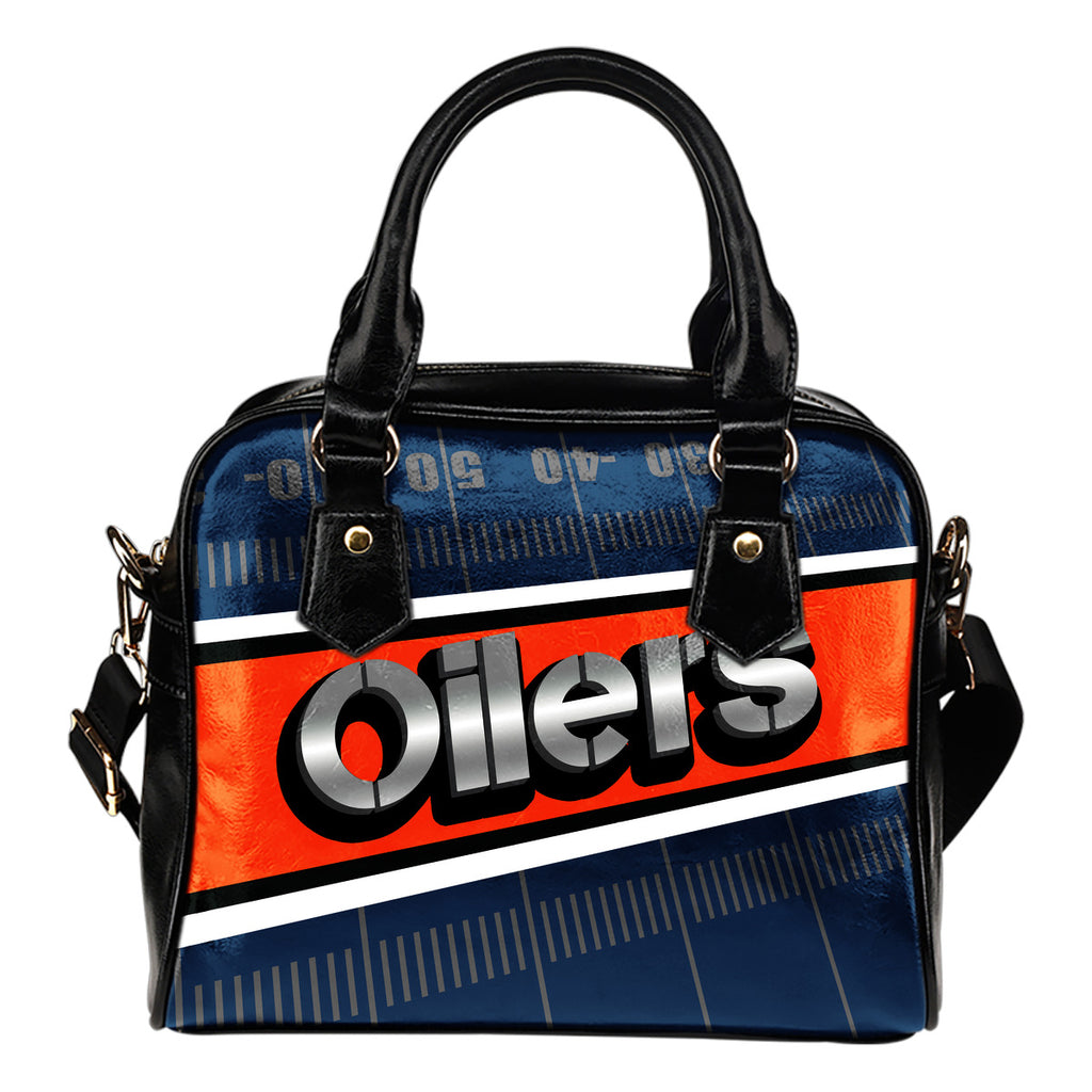 Edmonton Oilers Silver Name Colorful Shoulder Handbags