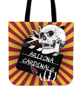 Clapper Film Skull Arizona Cardinals Tote Bags
