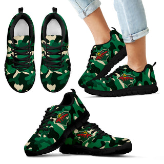 Military Background Energetic Minnesota Wild Sneakers