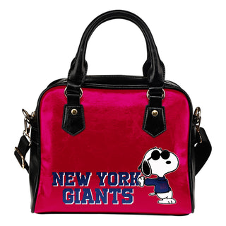 New York Giants Cool Sunglasses Snoopy Shoulder Handbags Women Purse