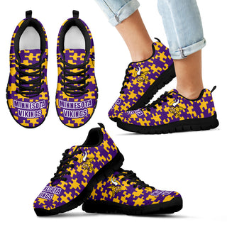 Puzzle Logo With Minnesota Vikings Sneakers