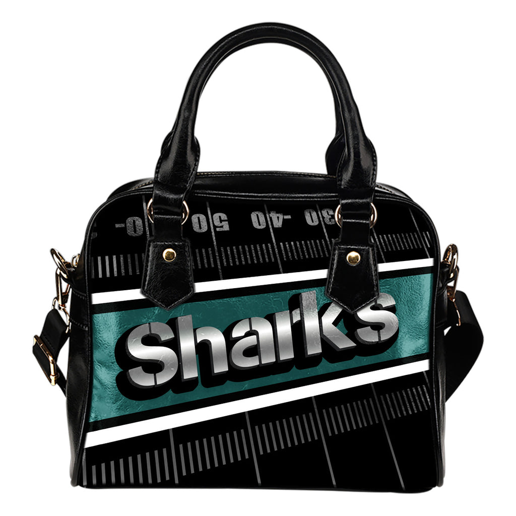 San Jose Sharks Silver Name Colorful Shoulder Handbags