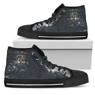 Grunge Vintage Logo Vegas Golden Knights High Top Shoes