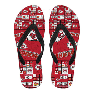 Pride Flag Kansas City Chiefs Flip Flops