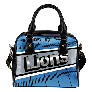 Detroit Lions Silver Name Colorful Shoulder Handbags