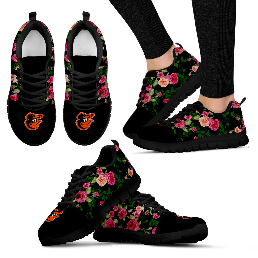 Vintage Floral Baltimore Orioles Sneakers