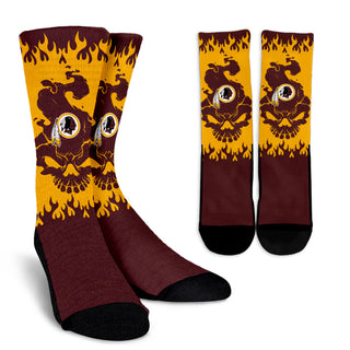 Washington Redskins Colorful Skull Socks