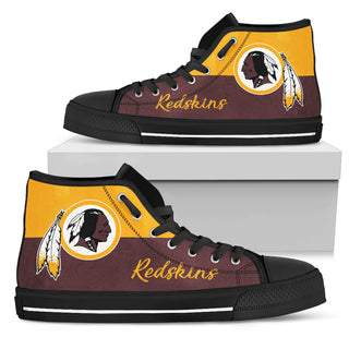 Divided Colours Stunning Logo Washington Redskins High Top Shoes