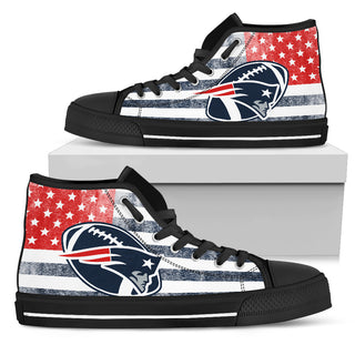 Flag Rugby New England Patriots High Top Shoes