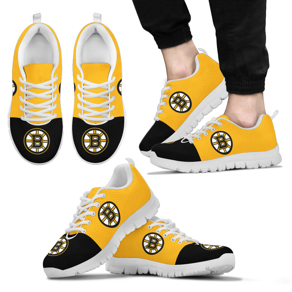 Two Colors Aparted Boston Bruins Sneakers