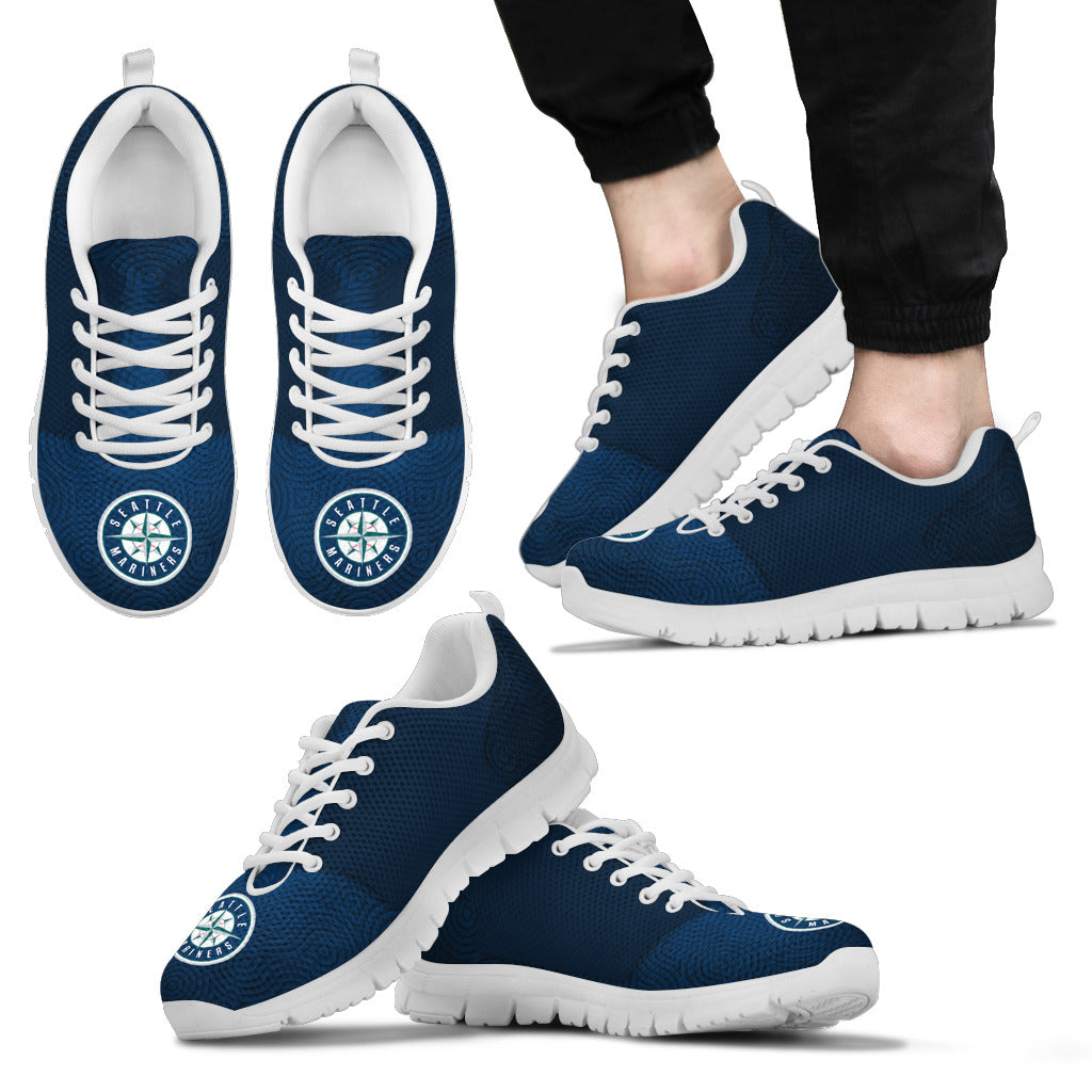Seamless Line Magical Wave Beautiful Seattle Mariners Sneakers