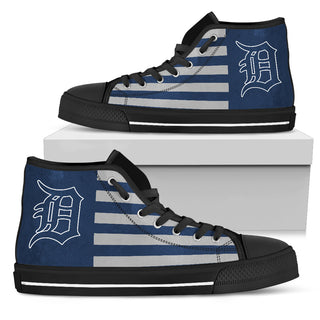 American Flag Detroit Tigers High Top Shoes