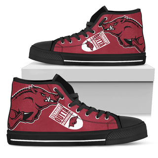 Straight Outta Arkansas Razorbacks High Top Shoes