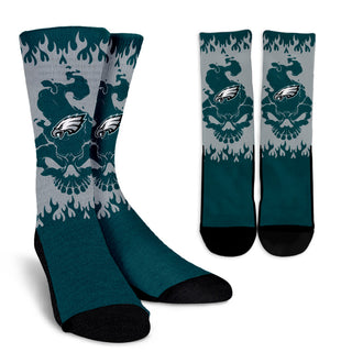 Philadelphia Eagles Colorful Skull Socks