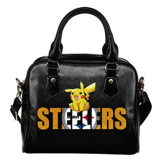 Pokemon Sit On Text Pittsburgh Steelers Shoulder Handbags