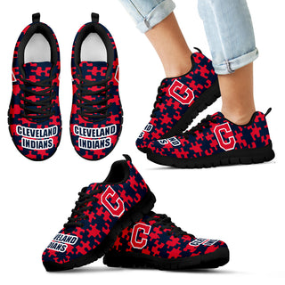 Puzzle Logo With Cleveland Indians Sneakers