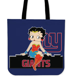 Wonder Betty Boop New York Giants Tote Bags