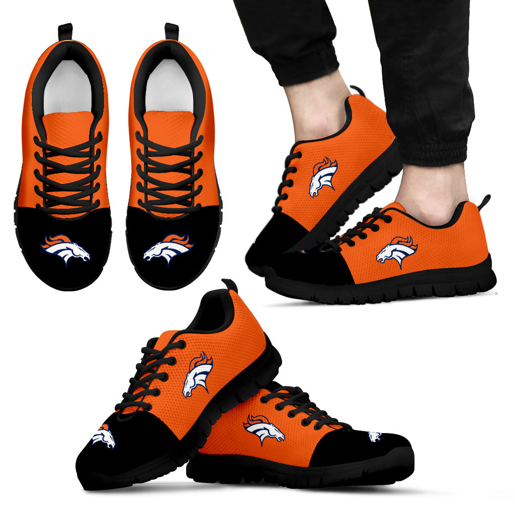 Two Colors Aparted Denver Broncos Sneakers
