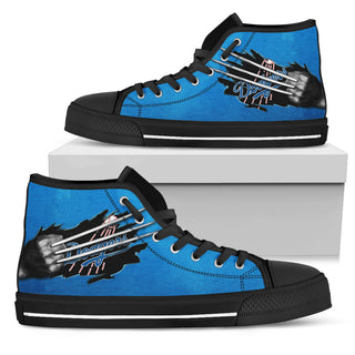 Scratch Of The Wolf Los Angeles Dodgers High Top Shoes