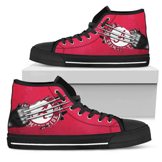 Scratch Of The Wolf Alabama Crimson Tide High Top Shoes