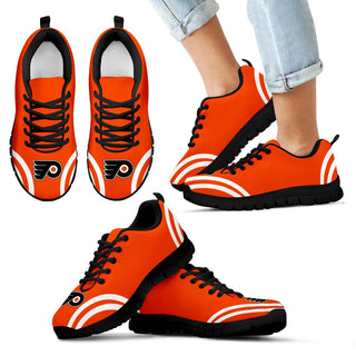 Lovely Curves Stunning Logo Icon Philadelphia Flyers Sneakers