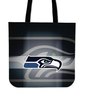 Seattle Seahawks Light Logo Tote Bags