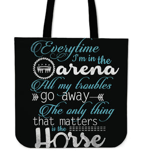 The Only Thing That Matters Is The Horse Tote Bags
