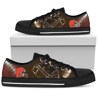 Artistic Scratch Of Cleveland Browns Low Top Shoes
