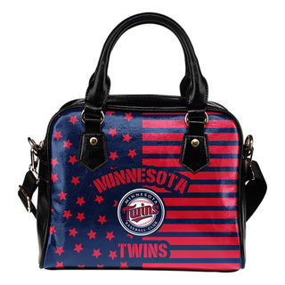 Twinkle Star With Line Minnesota Twins Shoulder Handbags