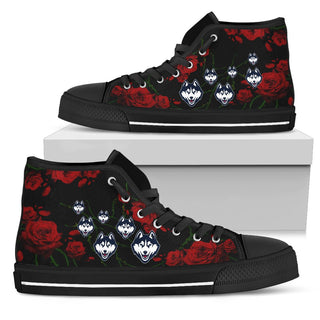 Lovely Rose Thorn Incredible Connecticut Huskies High Top Shoes