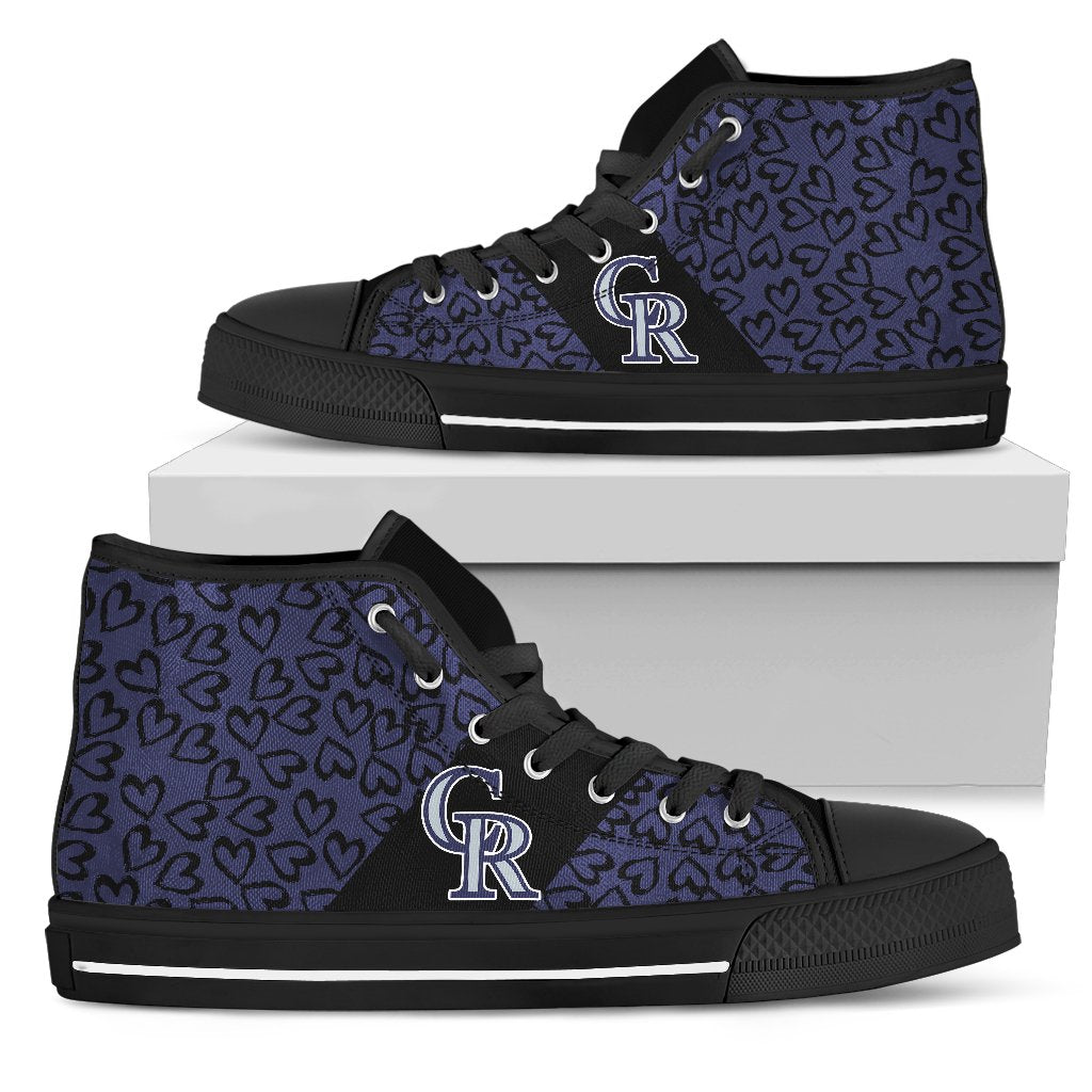 Perfect Cross Color Absolutely Nice Colorado Rockies High Top Shoes
