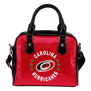 Central Beautiful Logo Circle Lucky Leaf Carolina Hurricanes Shoulder Handbags