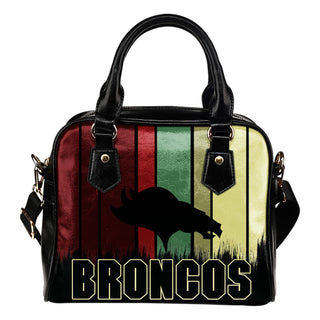 Vintage Silhouette Denver Broncos Purse Shoulder Handbag
