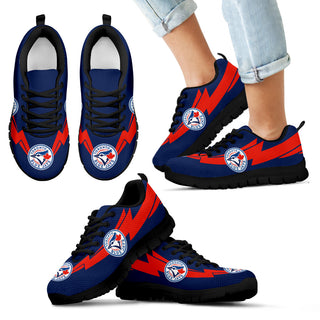 Three Amazing Good Line Charming Logo Toronto Blue Jays Sneakers