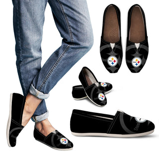 Enormous Logo Mix Tiny Logo Fantastic Pittsburgh Steelers Casual Shoes