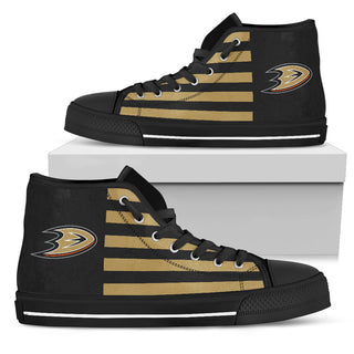 American Flag Anaheim Ducks High Top Shoes