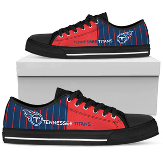 Simple Design Vertical Stripes Tennessee Titans Low Top Shoes