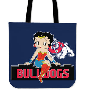 Wonder Betty Boop Fresno State Bulldogs Tote Bags