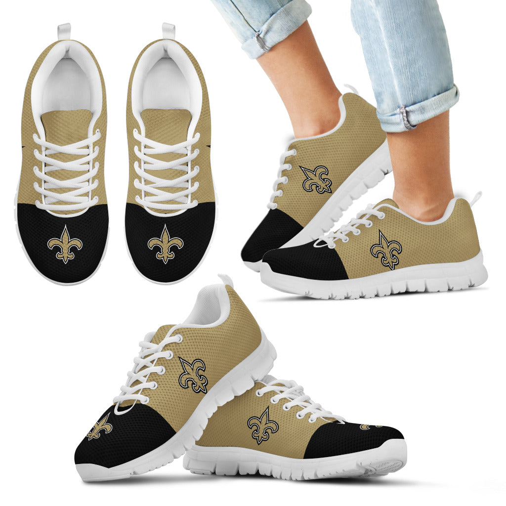 Two Colors Aparted New Orleans Saints Sneakers