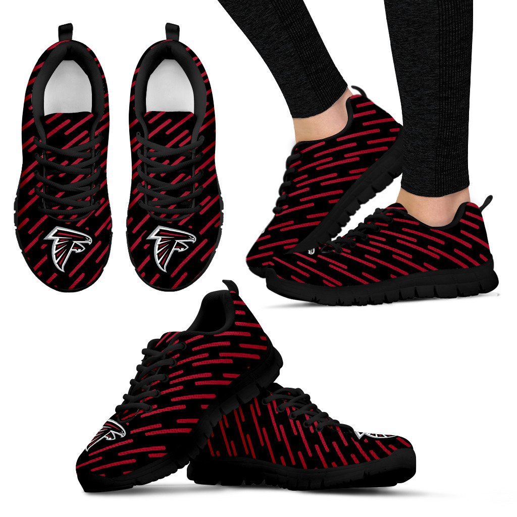 Marvelous Striped Stunning Logo Atlanta Falcons Sneakers