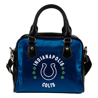Central Beautiful Logo Circle Lucky Leaf Indianapolis Colts Shoulder Handbags