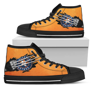 Scratch Of The Wolf Houston Astros High Top Shoes