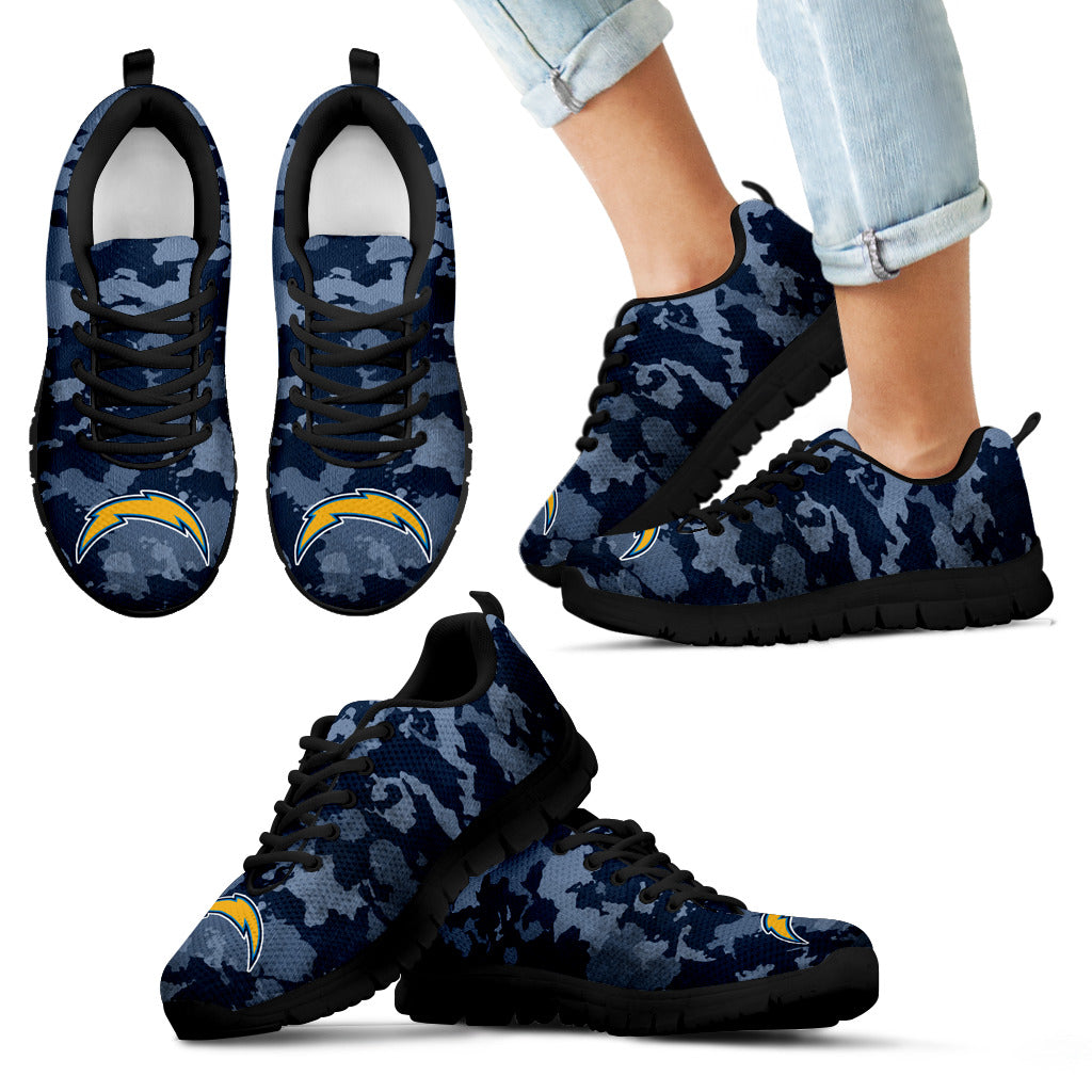 Arches Top Fabulous Camouflage Background Los Angeles Chargers Sneakers
