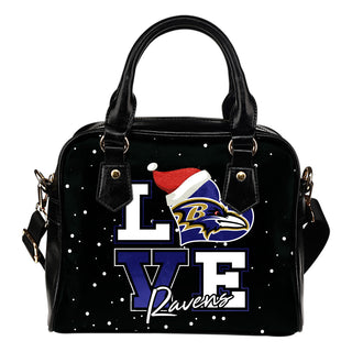 Love Word Christmas Sweet Baltimore Ravens Shoulder Handbags