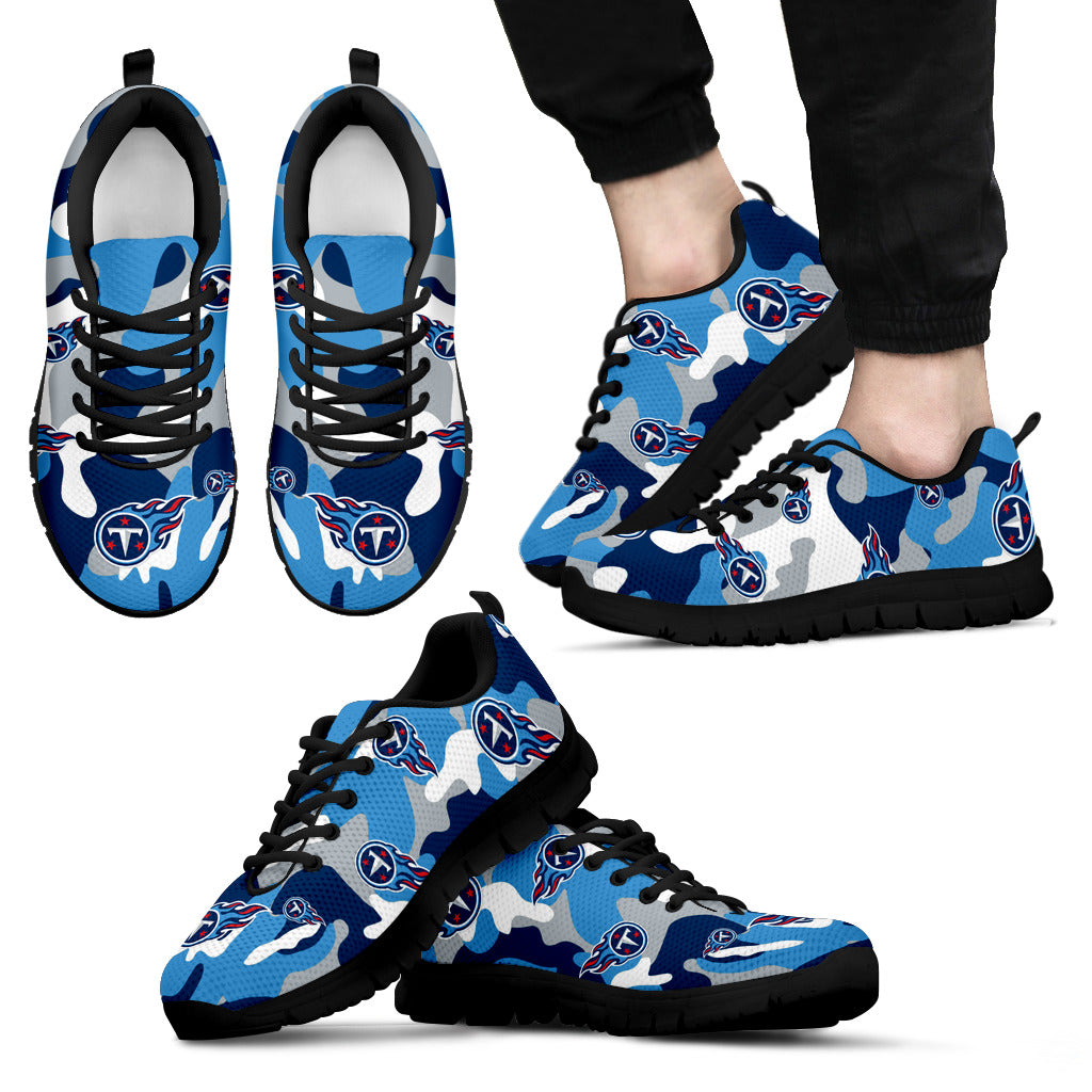 Tennessee Titans Cotton Camouflage Fabric Military Solider Style Sneakers