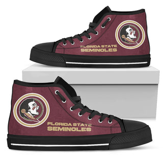 Circle Logo Florida State Seminoles High Top Shoes