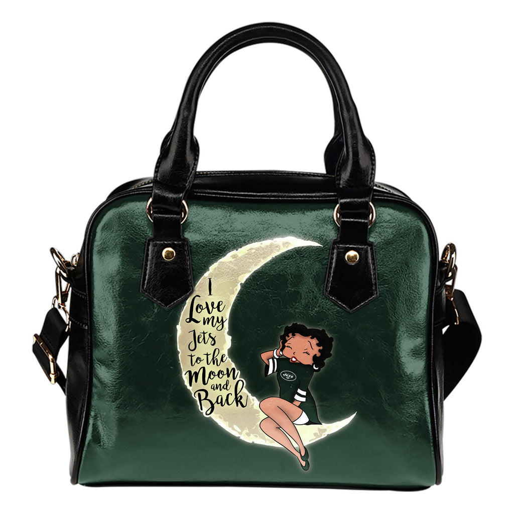 BB I Love My New York Jets To The Moon And Back Shoulder Handbags Women Purse