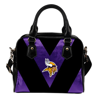 Triangle Double Separate Colour Minnesota Vikings Shoulder Handbags